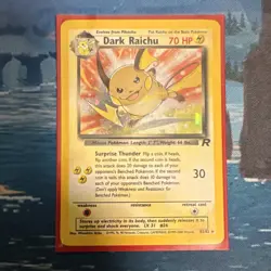 Pokemon TCG Dark Raichu Team Rocket Holo 83/82 English Vintage 2000 Wizards - Image 1