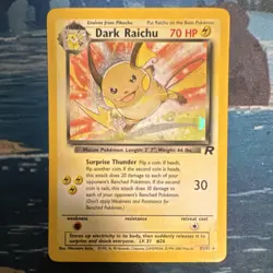 Pokemon TCG Dark Raichu Team Rocket Holo 83/82 English Vintage 2000 Wizards - Image 2