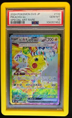 2024 Pokemon Electric Breaker JP Pikachu ex Special Art Rare #132/106 PSA 10 - Image 1