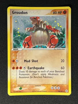 Pokemon 2004 EX Hidden Legends-Groudon 102/101 Secret Rare Holo -NM - Image 1