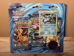 Pokemon TCG XY Evolutions 3 Booster Packs Blister Black Kyurem Promo Coin Sealed - Image 1