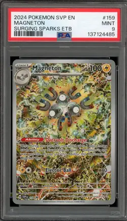Pokemon Magneton Surging Sparks ETB Promo SVP EN 159 PSA 9 Mint - Image 1