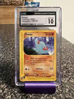 (POP 16) Phanpy CGC 10 GEM MINT 2003 Pokemon Aquapolis 100/147 - Image 1