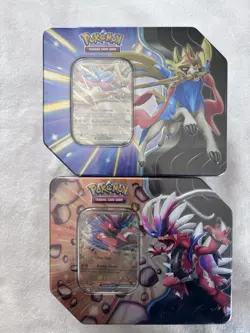 POKEMON TCG TIN LOT OF TWO (2) KORAIDON ZACIAN 10 TOTAL PACKS NEW FACTORY SEALED - Image 2