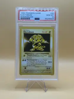 1999 Pokemon Shadowless Base Set Electabuzz #20 PSA 10 - Image 1