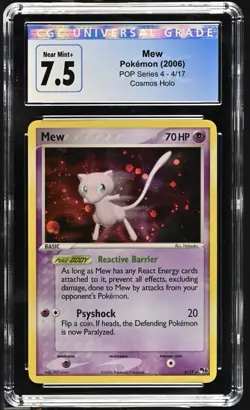 Pokemon Mew 004/017 POP Series 4 Holo CGC 7.5 - Image 1