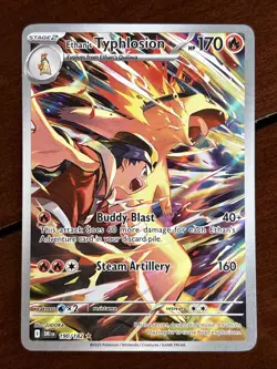 Pokemon Destined Rivals Ethan’s Typhlosion 190/182 Illustration Rare Holo - Image 1