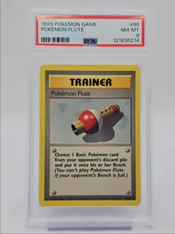 POKEMON FLUTE 1999 POKEMON GAME BASE SET UNCOMMON 86/102 PSA 8 Q0004 - Image 1
