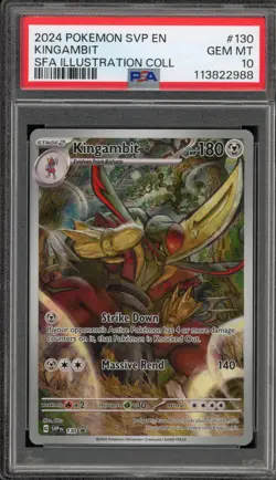 Pokemon Kingambit SFA Illustration Coll. Promo SVP EN 130 PSA 10 Gem Mint - Image 1