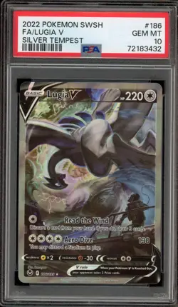 Pokemon Lugia V Silver Tempest Full Alt Art #186 PSA 10 Gem Mint - Image 1