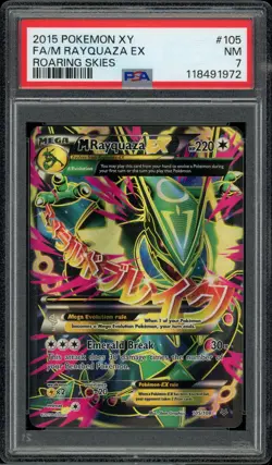 2015 Pokemon XY Roaring Skies 105 M Rayquaza EX Full Art PSA 7 Near Mint - Image 2