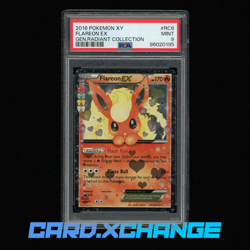 2016 Pokemon XY Generations RC6 Flareon EX Radiant Collection PSA 9 Mint - Image 1