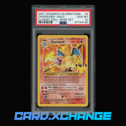 2021 Pokemon Celebrations 4 Charizard Holo Classic Collection PSA 10 Gem Mint - Image 1