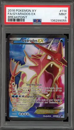 Pokemon Gyarados EX XY Breakpoint Full Art #114 PSA 9 Mint - Image 1