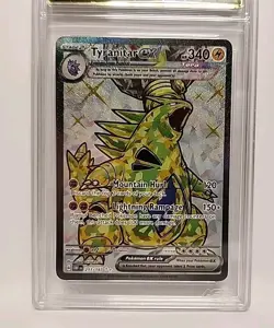 AGS 9.5 Tyranitar EX Ultra Rare FA #211/197 2023 Pokemon Obsidian Flames Graded - Image 4