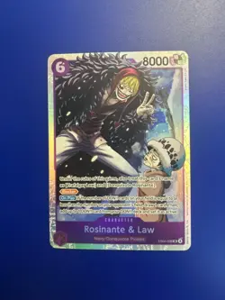 One Piece The Azure Sea’s Seven OP14-EB04 Rosinante & Law EB04-038 SR English - Image 1
