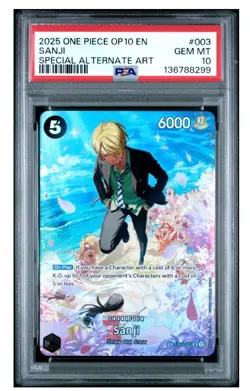PSA 10 2025 One Piece OP10 Sanji Special Alternate Art #003 GEM MINT - Image 2
