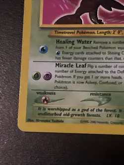 Shining Celebi 106/105 Pokemon Neo Destiny Unlimited Holo Rare Card WOTC DMG - Image 5