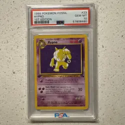 Hypno 1999 Fossil 1st Edition PSA 10 Gem Mint Holo Pokemon Card - LOW POP - Image 1