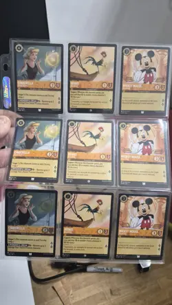 Disney Lorcana Bulk Lot - 1000+ Cards 120 Pages MINT or Better - Image 1