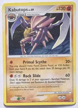 Kabutops Pokemon Arceus 4/99 Holo Rare Pokemon TCG Card Platinum - Image 1