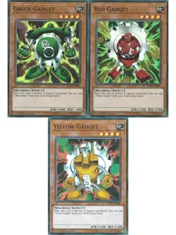 Yugioh Gadget Set Green Red Yellow - 1st Edition Super Rare NM - Free Holo Card - Image 1
