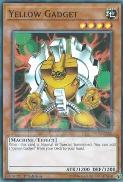 Yugioh Gadget Set Green Red Yellow - 1st Edition Super Rare NM - Free Holo Card - Image 4