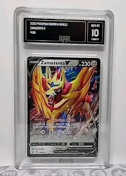 Zamazenta V 139/202 Sword Shield SWSH 2020 Pokemon Card Graded GMA Gem Mint 10 - Image 1