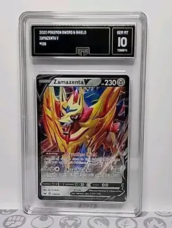 Zamazenta V 139/202 Sword Shield SWSH 2020 Pokemon Card Graded GMA Gem Mint 10 - Image 2