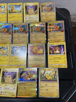 (30) Pikachu CARDS LOT VTG HOLO Raichu Stamped Red Cheeks Halloween Bubbles - Image 4