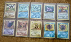 Lot Of 10/62 Fossil Set 1st Edition WOTC Pokemon Cards - Image 1
