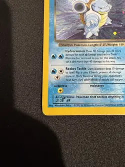 Pokemon TCG Dark Blastoise Holo Rare Card 3/82 WOTC 2000 Vintage! - Image 5