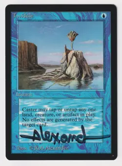 Signed Twiddle NM Beta Limited Edition Artist Rob Alexander 1993 WOTC MTG Magic! - Image 1