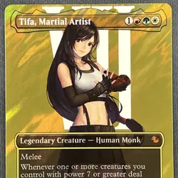 Tifa, Martial Artist 0214 Borderless Surge Foil Commander: FINAL FANTASY MTG TCG - Image 4