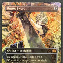 Buster Sword 0351 Borderless Foil FINAL FANTASY Cloud Magic The Gathering TCG - Image 3