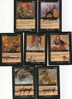 NEAR-COMPLETE MTG MERCADIAN MASQUES Set (100 RARES) with 155 SIGNED by 35 Artist - Image 2