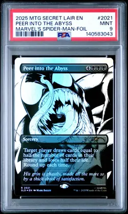 2025 MTG SECRET LAIR DROP #2021 PEER INTO THE ABYSS PSA 9 - Image 1
