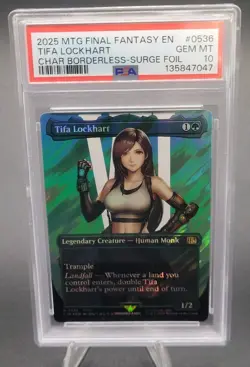 Tifa Lockhart Borderless Surge Foil PSA 10 Gem Mint FIN536 Rare Final Fantasy - Image 1