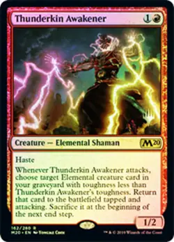 1 x Thunderkin Awakener - Foil - Promo Pack - Core Set 2020 - Light Play - MTG - Image 1
