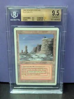 Plateau * REVISED * DUAL LAND * BGS 9.5 Gem Mint (9.5/9.5/9.5/9) * Magic MtG - Image 1