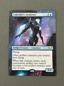 Cyberdrive Awakener 69 MTG Edge of Eternities Commander Hand Painted Altered Art - Image 1