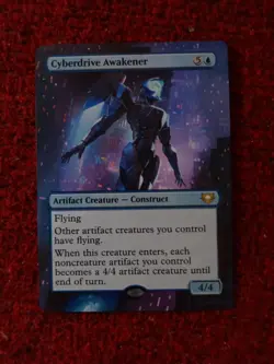 Cyberdrive Awakener 69 MTG Edge of Eternities Commander Hand Painted Altered Art - Image 2