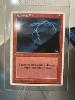 Lightning Bolt MTG Core Set 4th Edition White Border Vintage Rare NM MAGIC - Image 1