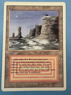 MTG Revised Edition, Plateau dual land! 1994 Vintage Magic! - Image 1