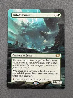 Baloth Prime MTG Edge of Eternities Commander Hand Painted Extended Altered Art - Image 1