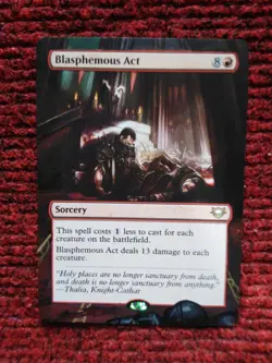 Blasphemous Act MTG Edge of Eternities Commander Hand Painted Full Altered Art v - Image 2