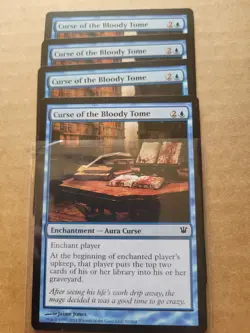 4x MTG Magic Gathering Curse of the Bloody Tome #50/297 Innistrad LP Playset x 4 - Image 1