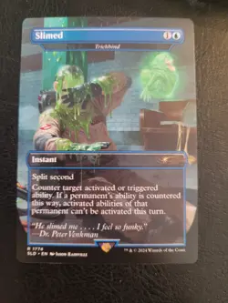 Trickbind Slimed Extended Art Secret Lair Borderless Ghostbusters Magic MTG LPNM - Image 1