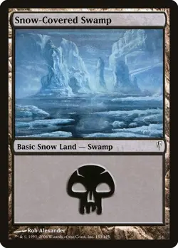 20x Snow-Covered Swamp #153 - CSP Coldsnap - MTG Magic Basic Land LP - Image 1