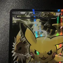 MP Pikachu EX XY124 RARE Black Star Promo 2016 Holo Full Art Pokemon Card - Image 2